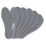 Semelles de chaussures de travail anti - transpiration avec charbon actif grey fresh - lot de 6 paires ...