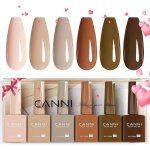 Semi - permanent gel nail polish 6 colours uv gel nail polish pink nude brown pink nude browm gel semi ...