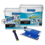 Semin - enduit de lissage pour finition des murs - intrieur - seau de 10 kg (lot de 2) - un rouleau ...