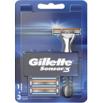 Rasoir - gillette - sensor3 - 3 lames - tte pivotante - bande lubrifiante comfortfresh