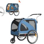 Sepnine remorques v�lo pour chiens xl remorque 2 en 1 pliable avec parking brake convient aux chiens ...