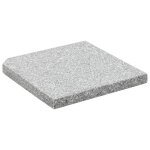 ?soldes sept)dalle pour pied de parasol - roumei - plaque de poids carr�e pour parasol granit 25 kg gris ...