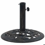 ?soldes sept)dalle pour pied de parasol - roumei - socle de parasol noir et bronze 9 kg 40 cm fonte &8185946 ...