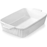 S�rie bake plat � four rectangulaire en porcelaine 4200ml grand plat de cuisson avec poign�es pour gratins ...