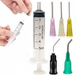 Seringue doseuse 5 ml luer - lock ? polypropyl�ne r�sistant 5 aiguilles pr�cises pour colle gel flux ...