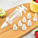 Seringue pochoir patisserie avec 8 embouts