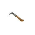 Serpette lame damas 11 cm manche bois de teck Serpette lame damas 11 cm manche bois de teck