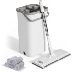 Serpillre seau essoreur balai serpillre microfibre plat avec 5 serpillres rutilisables avec manche ...