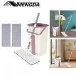 Serpillire microfibre pliable 360 - mengda - balai serpillre raclette intgre en seau essoreur - ...