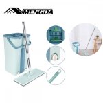 Serpillire microfibre pliable - mengda - balai serpillre raclette intgre en seau essoreur - 2 chiffons ...