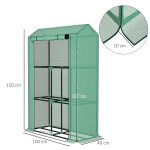 Serre avec tagres et porte roulante rsistante  lhiver serre en acier pour balcon jardin serre  tomates ...