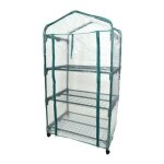 Serre de jardin 3 �tages avec b�che transparente 69x49x125cm en pvc - porte enroulable - pour cultiver ...
