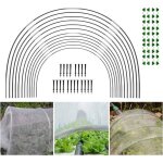 Serre jardin - 30 pcs kit maison cerceau jardin arceaux pour serre tunnel kit serre cadre tunnel filet ...