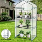 Serre de jardin 4 niveaux avec couverture transparente �tanche et anti - gel mini serre sans cadre pour ...