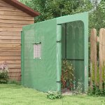 Serre de jardin adoss�e murale serre � tomate 2 portes zipp�es enroulables 1 fenetre dim. 200l x 80l ...