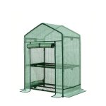 Mini serre de jardin 49 x 69 x 93 cm 2 niveaux