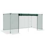 Serre de jardin - outsunny - porte zipp�e - tubes en acier galvanis� - 240 x 120 x 110 cm - vert