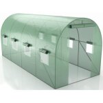 Serre de jardin - pe armé - 9m2 - vert - tunnel avec fenêtres latérales et porte zipée Serre de jardin - pe armé - 9m2 - vert - tunnel avec fenêtres latérales et porte zipée