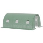 Serre de jardin tunnel - outsunny - 135 m² - 6 fenêtres porte zippée - châssis acier galvanisé bâche ... Serre de jardin tunnel - outsunny - 135 m² - 6 fenêtres porte zippée - châssis acier galvanisé bâche ...