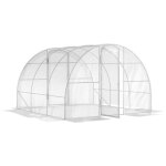 Serre de jardin tunnel - outsunny - 3 x 3 x 2 m 9 m� avec porte � charni�res b�che en pe 150 g / m� pour ...