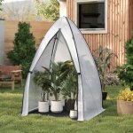 Serre de jardin woltu - petite tente pour plantes - porte zippe - tapis noir - 120x120x180cm