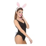 Serre - t�te lapin rose avec n?ud papillon et pompon - accessoire d�guisement