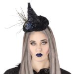 Serre - tte sorcire halloween - atosa - noir et bleu - femme