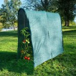 Serre tomates filet ombrage 200 x 350 cm ? arceaux m�tal et b�che incluse