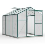 Serre tunnel de jardin en aluminium avec fondation 475 m� - 190 � 253 cm - maison de plantes de serre ...