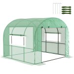 Serre tunnel de jardin - outsunny - 6m² - pe haute densité 135 g / m² - 2 portes zippées 2 fenêtres en ... Serre tunnel de jardin - outsunny - 6m² - pe haute densité 135 g / m² - 2 portes zippées 2 fenêtres en ...