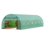 Serre tunnel jardin - vevor - 890x295x198 cm - tente abri plantes avec cadre en acier galvanis� - pour ...