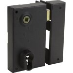 Serrure en applique bricard monopoint verticale  fouillot ouvrant droite 45 mm pour grilles et portails ...