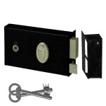 Serrure en applique horizontale a fouillot ouvrant droite abus
