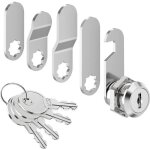 Serrure de bo�te aux lettres - serrure de casier - diam�tre 18 mm - serrure de tiroir - serrure � levier ...