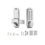 Serrure � code m�canique - vevor - 14 touches - serrure de porte dentr�e sans cl� � clavier m�canique ...