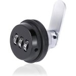 Serrure � combinaison 3 chiffres noir verrou � code m�canique en alliage de zinc boite � code serrure ...