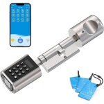 Serrure connecte argent code rfid bluetooth wi - fi scurit intelligente design installation facile ...