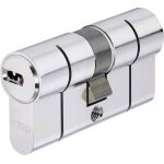 Serrure  cylindre europen 45t / 55 chrome(100mm)serrure  barillet pour porte europenne avec 3clsserrure ...