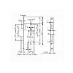 Serrure  encastrer - bks - 0415 pzw - din droite - 20 / 55 / 72 / 8 mm