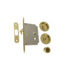 Serrure pour galandage klose besser a condamnation bouton a fleur de la porte laiton poli .