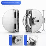 Serrure moderne pour porte coulissante en verre - verrou s�curis� � cylindre ronde pour maison et bureau ...