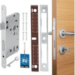 Serrure de poigne de porte avec clsensemble de serrure de porte universelle  roulement silencieux ...