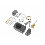 Serrure de porte 50 mm avec 3 cl�s - gris - cylindre de s�curit� suppl�mentaire pour porte dentr�e - ...