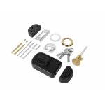 Serrure de porte 50 mm avec 3 cl�s - noir - cylindre de s�curit� suppl�mentaire pour porte dentr�e - ...