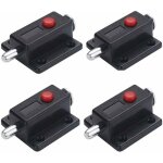 Serrures de porte automatiques � ressort - pzcc - lot de 4 - noir - abs - 1 point de verrouillage