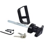 Serrure de porte de garage noire kit de verrouillage de poign�e en t darbre de 115 mm serrure de porte ...