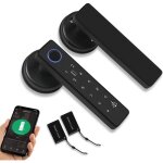 Serrure de porte intelligente wifi tuya biom�trique 5 en 1 rfid