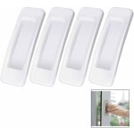 Serrures de scurit pour fentre enfant - 4 poignes coulissantes autocollantes blanches