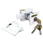 Serrure suppl�mentaire - h�osafe - pour camping - car caravane et garage - fermeture int�rieure - blanc ...