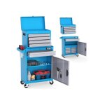 Servante atelier 2 en 1 - alightup - tiroirs et compartiments de rangement multicouches verrouillable ...